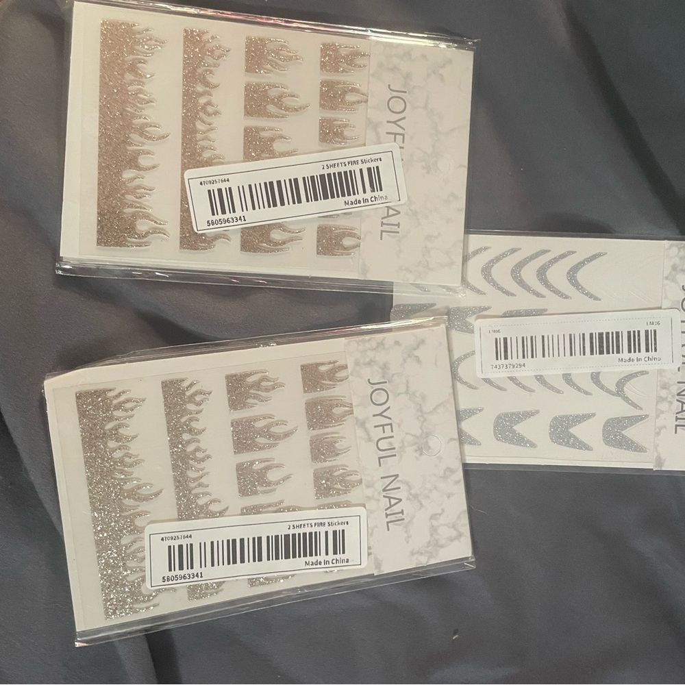 Silver Nail Art Stickers